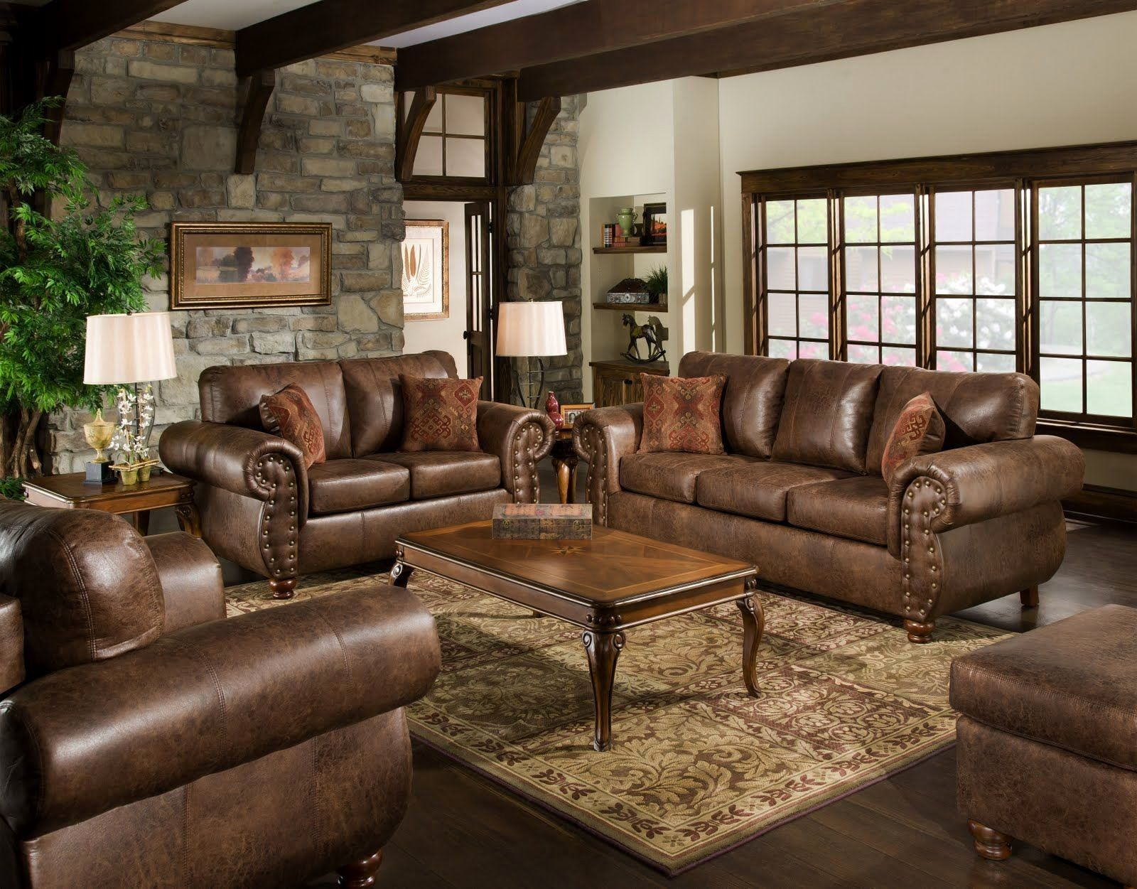 11 Smart Designs Of How To Make 3 Piece Living Room Set Cheap | Leather ... for Ian Saddle Brown Leather 4 Piece Living Room Set