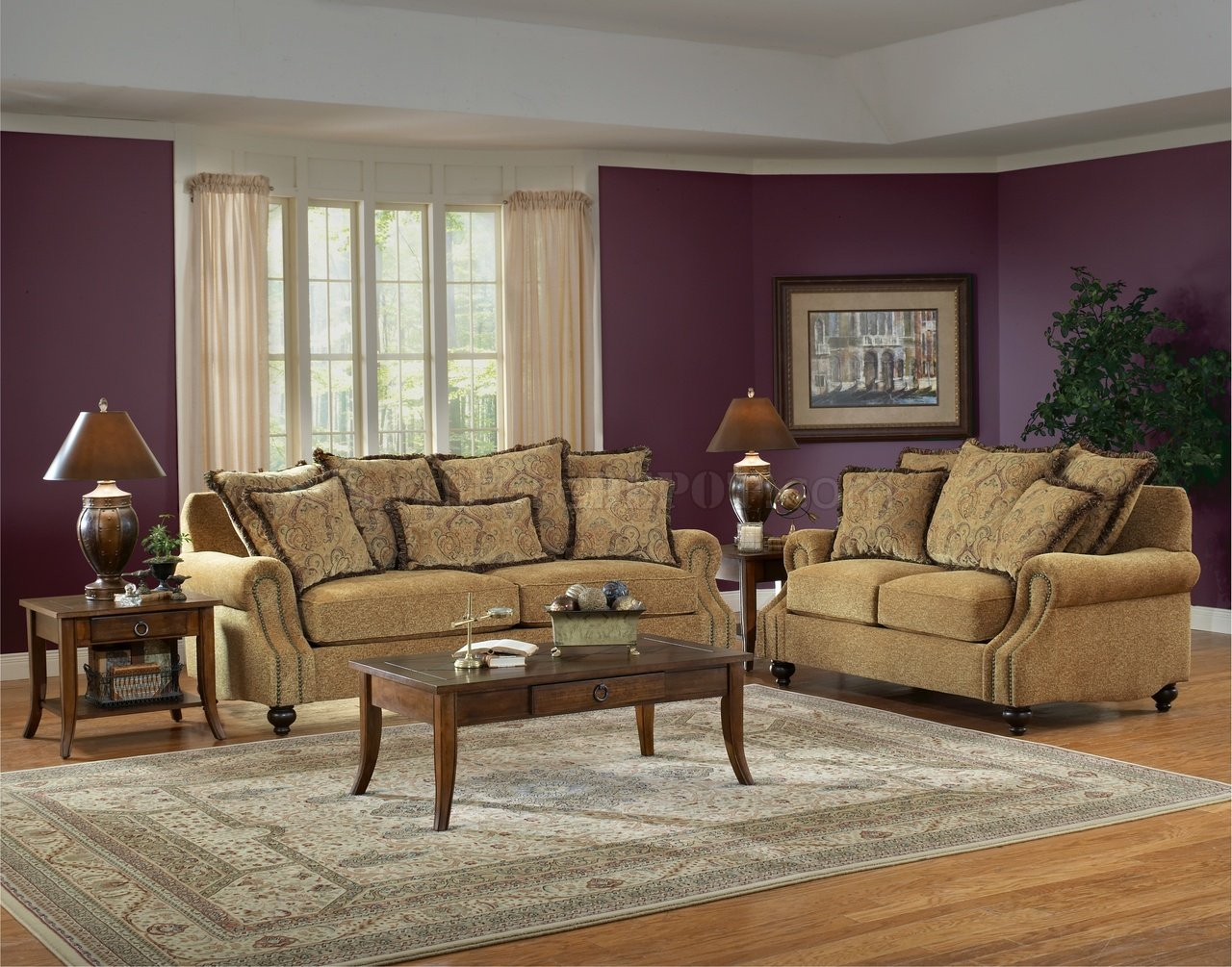 Beige Fabric Classic Living Room Sofa & Loveseat Set inside From Inspiration to Reality Design Ideas Featuring the Reid Buff Beige Fabric