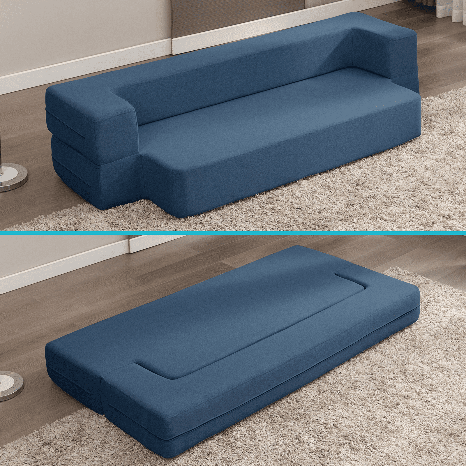 Fold Out Sofa Bed Foam | Cabinets Matttroy within Amora Ivory White Fabric 3 Piece Queen Memory Foam Sleeper Sofa Bed Arm Chair & Ottoman Set