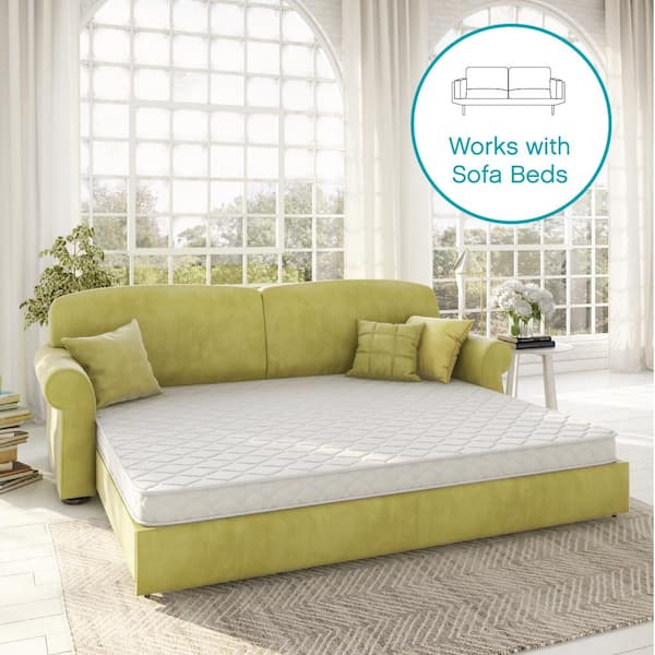Gel Memory Foam Sleeper Sofa Mattress | Cabinets Matttroy within Amora Ivory White Fabric 4 Piece Queen Memory Foam Sleeper Sofa Bed Loveseat Arm Chair & Ottoman Set
