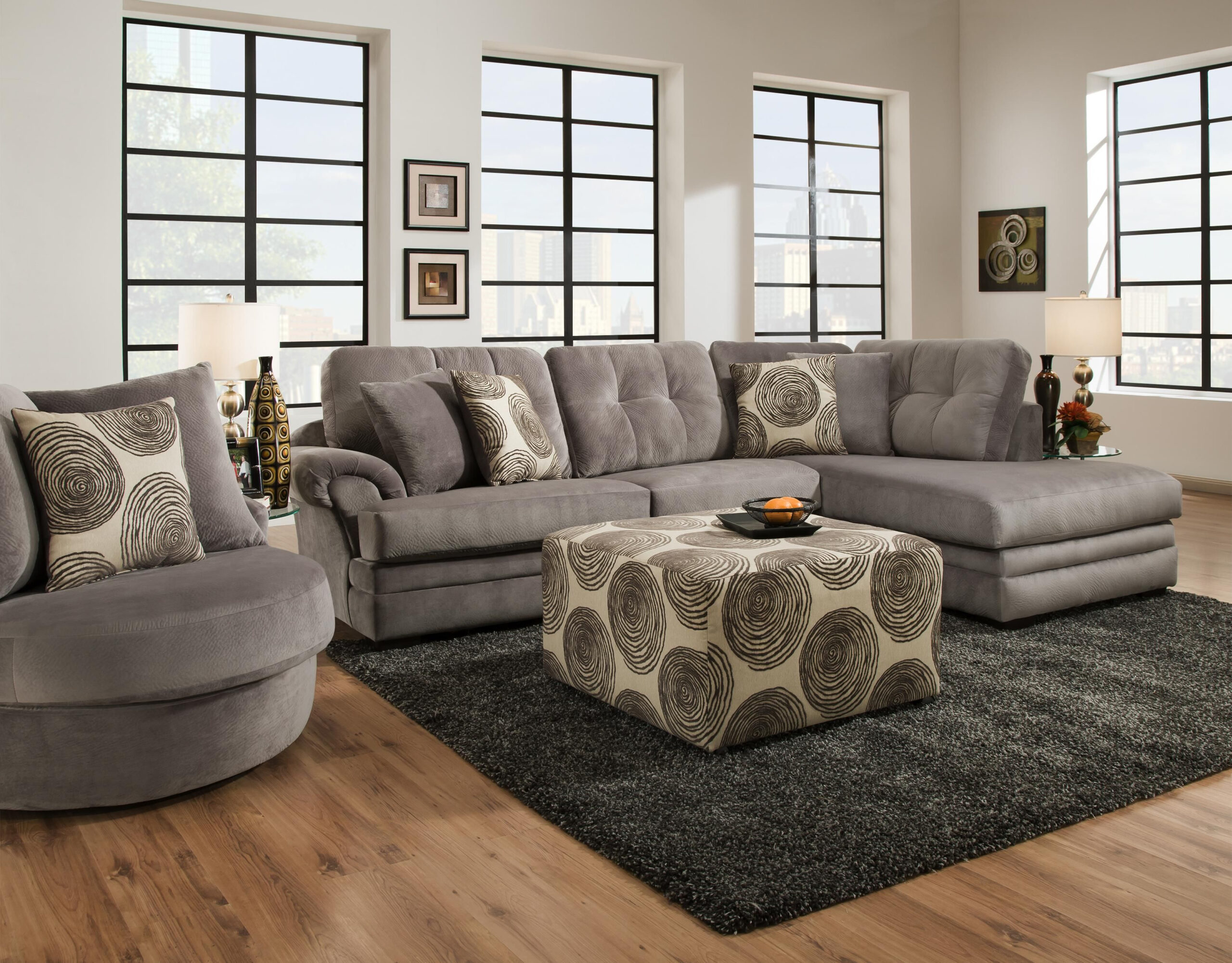 Living Room Sofa With Chaise At Jamie Owens Blog within Amallo Mocha Brown Fabric 151" 3 Piece Sofa Ottoman & Chair Set