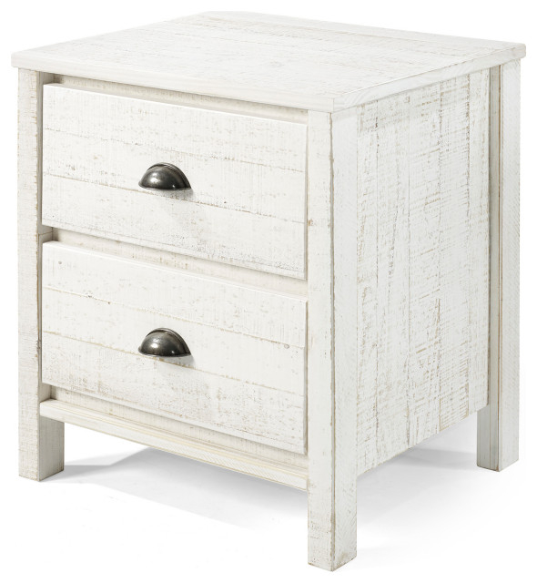 3-Piece Wood Bedroom Set With Twin Panel Bed, Nightstand And 4-Drawer ... within Ranier Full 3 Piece Wood Bedroom Set With Chest & Nightstand