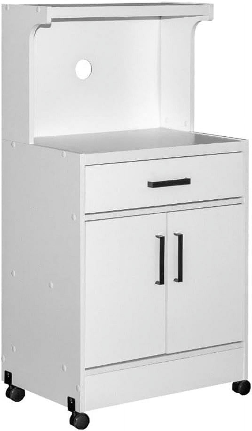 Better Home Products Shelby Kitchen Wooden Microwave Cart In White ... throughout Shelby Cart Assembly: A Step by Step Guide for Homeowners