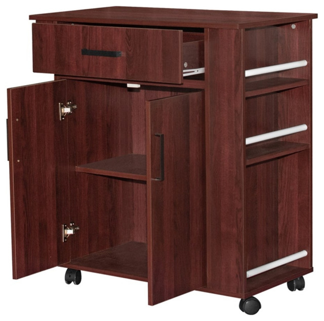 Better Home Products Shelby Rolling Kitchen Cart With Storage Cabinet ... with Shelby Cart Assembly: A Step by Step Guide for Homeowners