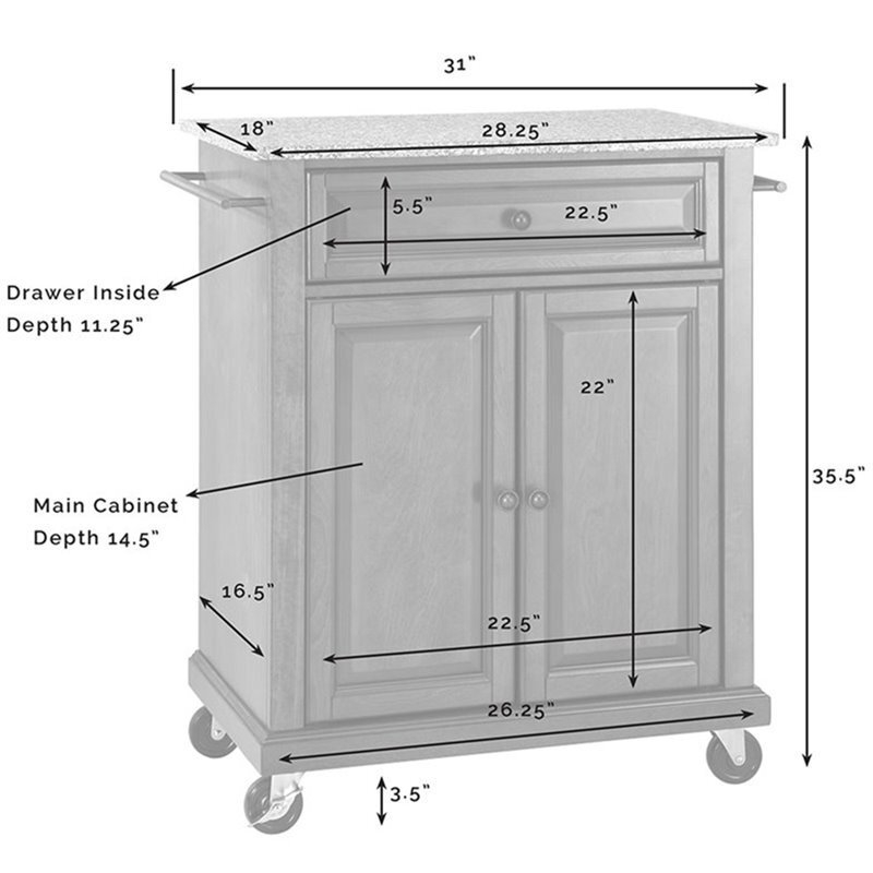 Bowery Hill Traditional Wood Kitchen Cart With Stainless Steel Top In ... inside Maintaining Your Bowery Hill Kitchen Cart for Long-Term Beauty