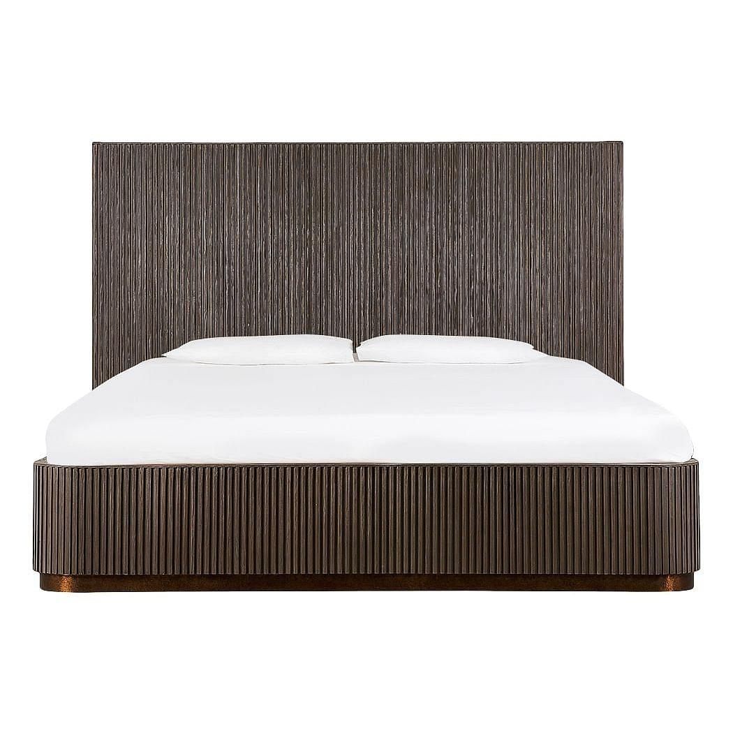 Buy Online Finnley Bed,Grey,Wood | Marina Home Interiors Qatar within Panel