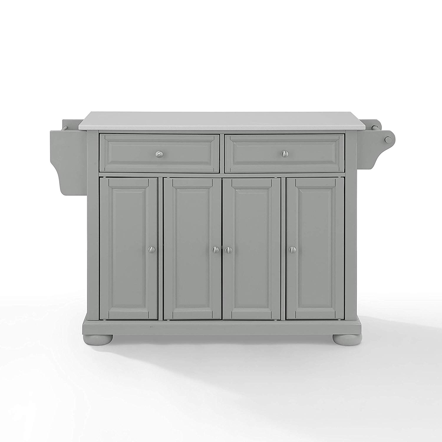 Crosley Alexandria Granite Top Kitchen Island/Cart in Alexandria Granite Top Kitchen Island/Cart Gray/Black