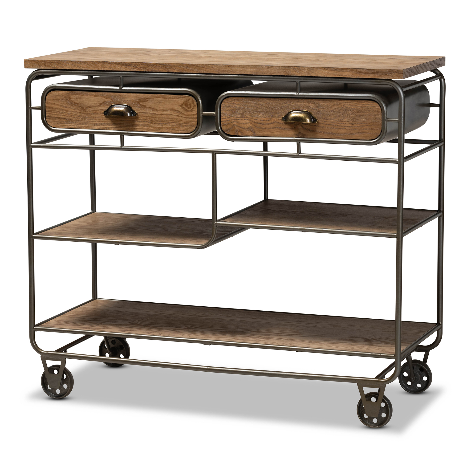 Kitchen Carts | Dining Room Furniture | Affordable Modern Furniture ... with Baxton Studio Dorthy Coastal And Farmhouse Twotone Dark Green And Natural