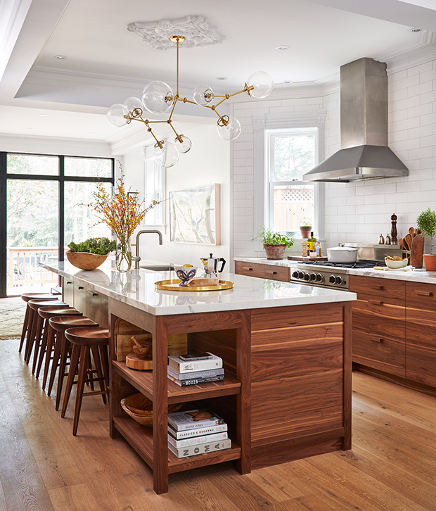 Kitchen Floor Ideas With Walnut Cabinets | Floor Roma with Creating Your Dream Kitchen with the Austin 2-Piece Set and Kitchen Island