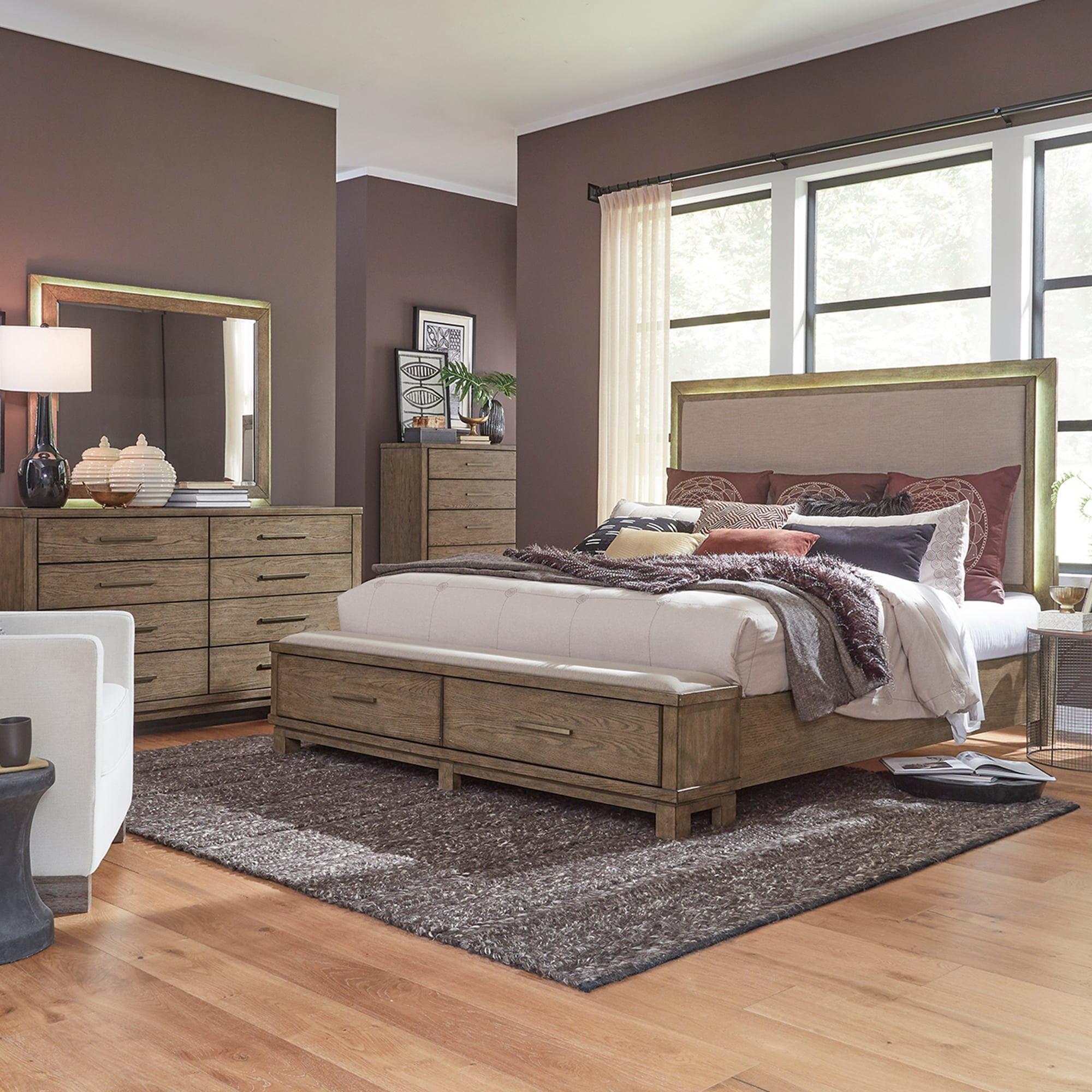 Liberty Furniture Canyon Road 876-Br-Ksbdmc Contemporary 4-Piece King ... within Hillsboro Full Storage 4 Piece Bedroom Set