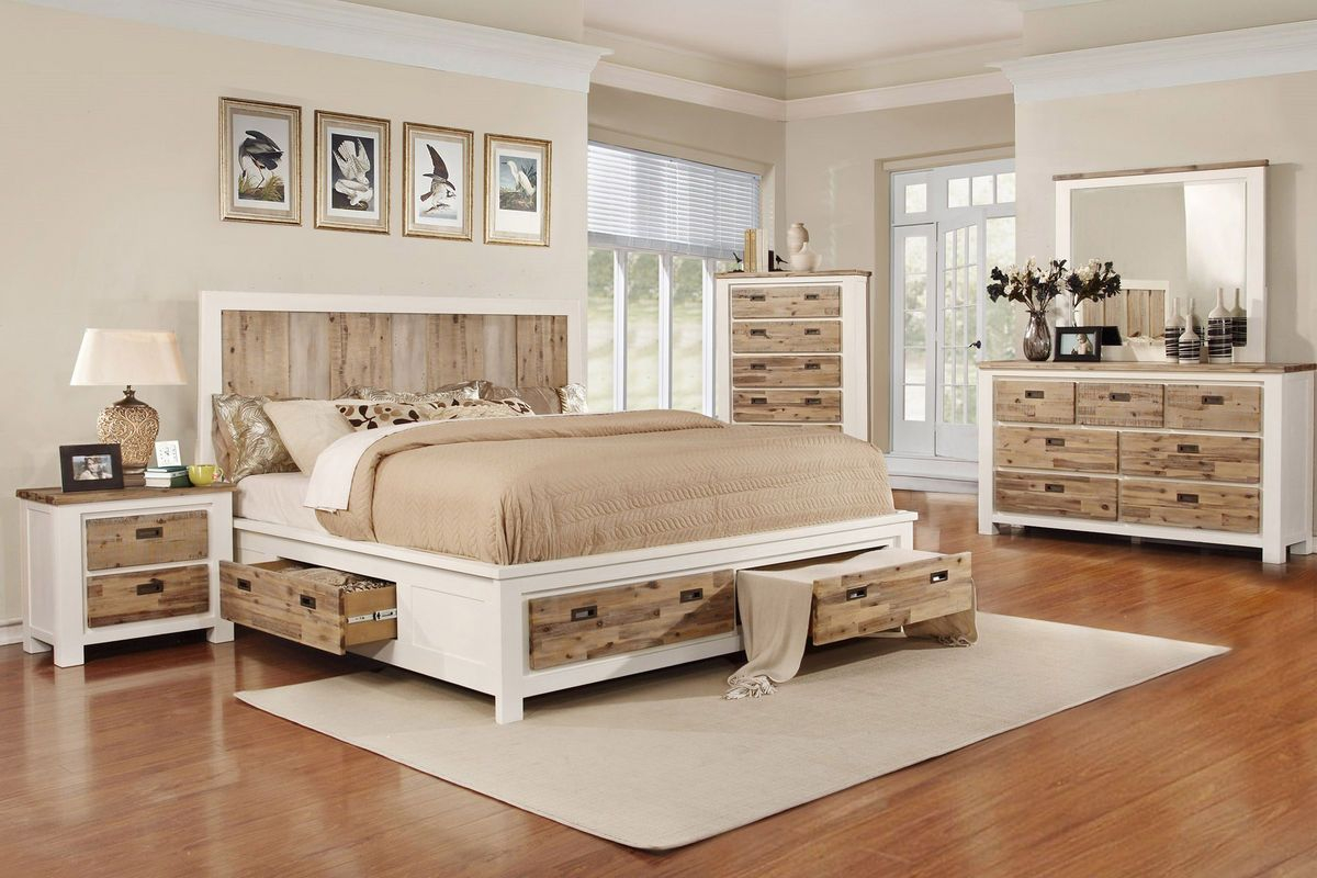 Queen Bedroom Set With Storage Drawers within Storage