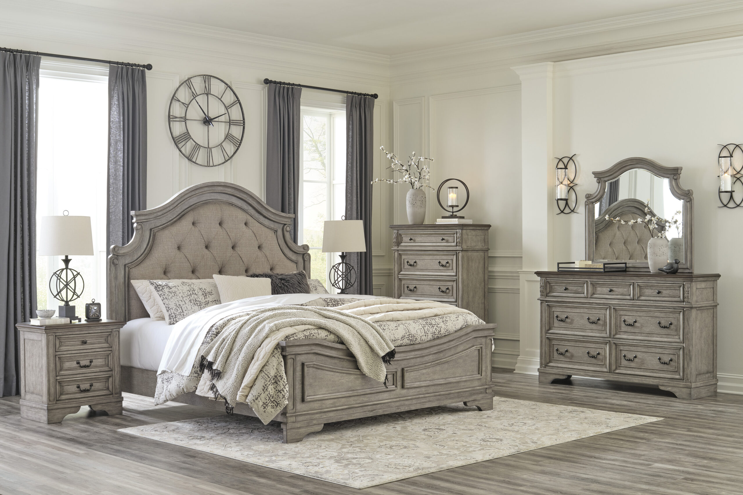 Signature Design By Ashley Lodenbay 187E70Bb2Ff14F16A168Acfbbee366B8 ... inside Unveiling the Craftsmanship Malloy Grey King Wood Bedroom Sets
