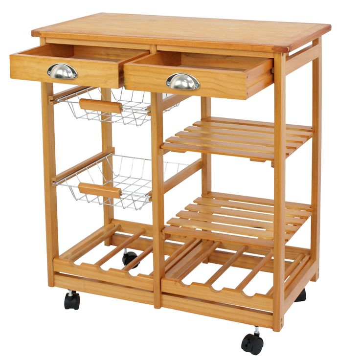 Zenstyle Rolling Wood Kitchen Cart Storage Trolley Cart Rack Countertop ... inside Beyond the Basics Understanding the Bowery Hill Cart's Value