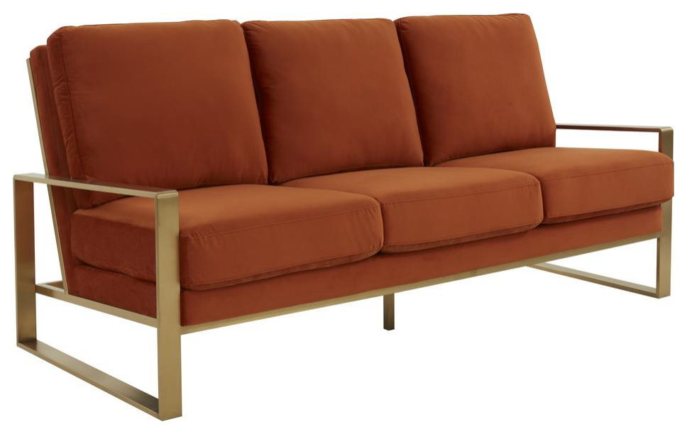 Leisuremod Jefferson Contemporary Modern Design Velvet Sofa - Modern ... inside Modern Living Redefined Design Insights from the Jefferson Sofa
