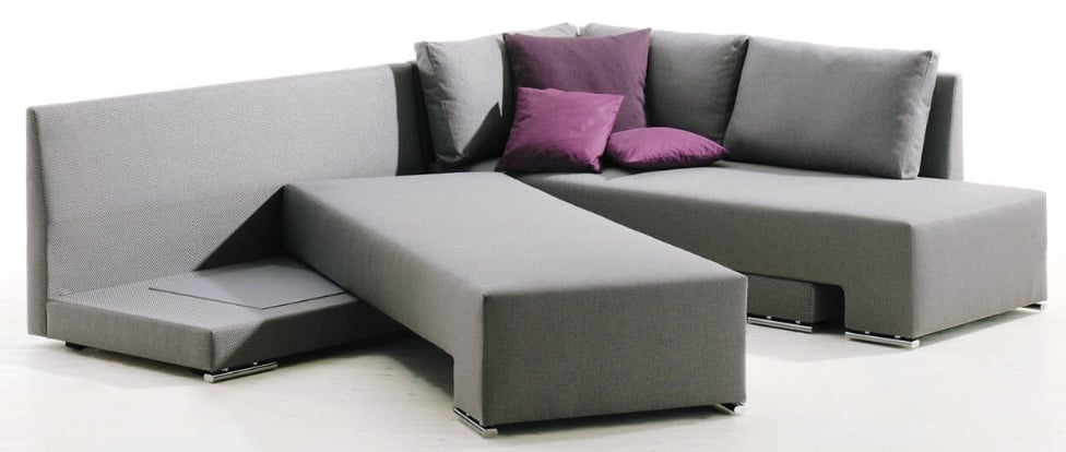 Modern Sectional Sofa That Transforms To Bed within How One Sofa Transforms Two Designer Visions