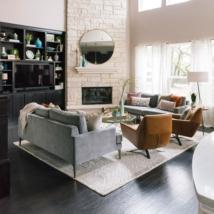 Need More Living Room Seating? Try Facing Sofas pertaining to How One Sofa Transforms Two Designer Visions