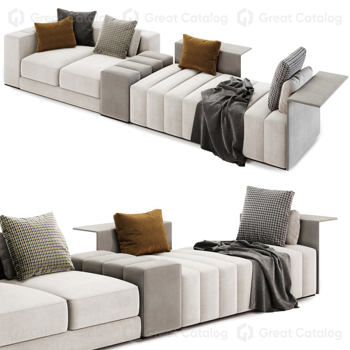 Sofa Minotti Freeman Modular 3D Model - Greatcatalog 54568 with
