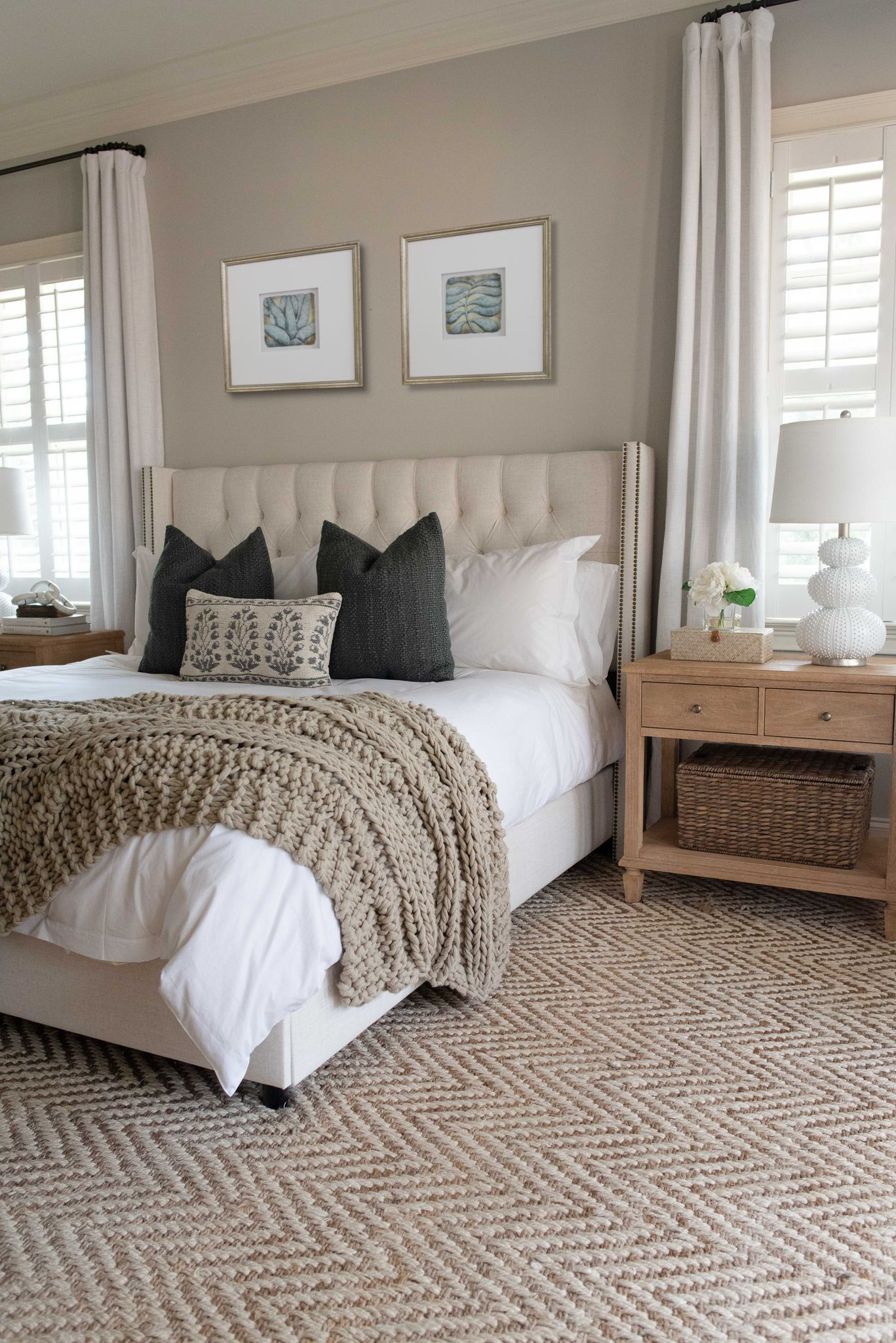 Sweet Dreams: Serene Bedroom Ideas Mood Board | One Coast Design ... inside Designing a Serene Bedroom with the Blue Gray Dresser