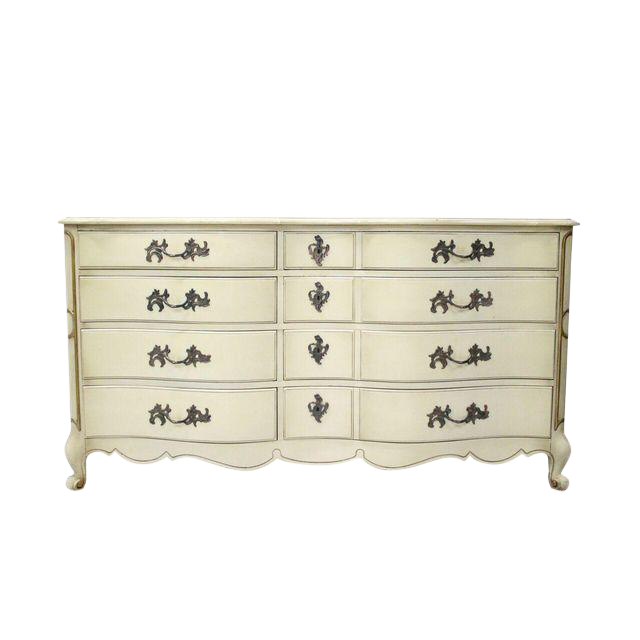 French Provincial Cream &Amp; Gold Dresser | Chairish regarding Discovering the Charm of the Lexi Accent Dresser in Cream and Gold