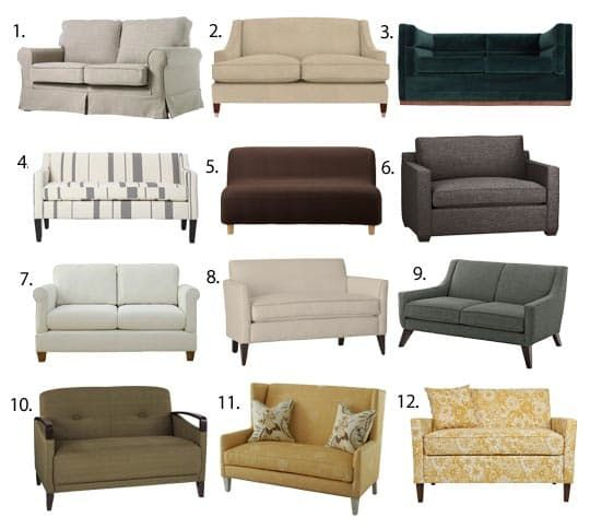 Small Space Seating: Sofa &Amp; Loveseats Under 60 Inches Wide Small Space ... throughout