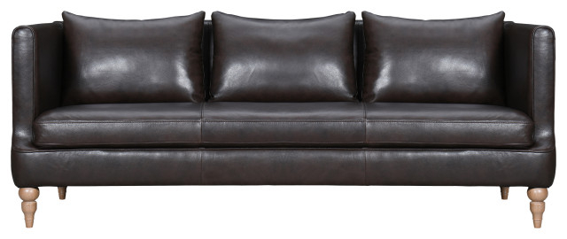 Vincenza 85" Dark Brown Leather Sofa - Traditional - Sofas - By Armen ... with Decoding the Appeal of the Vincenza 85" Dark Brown Leather Sofa