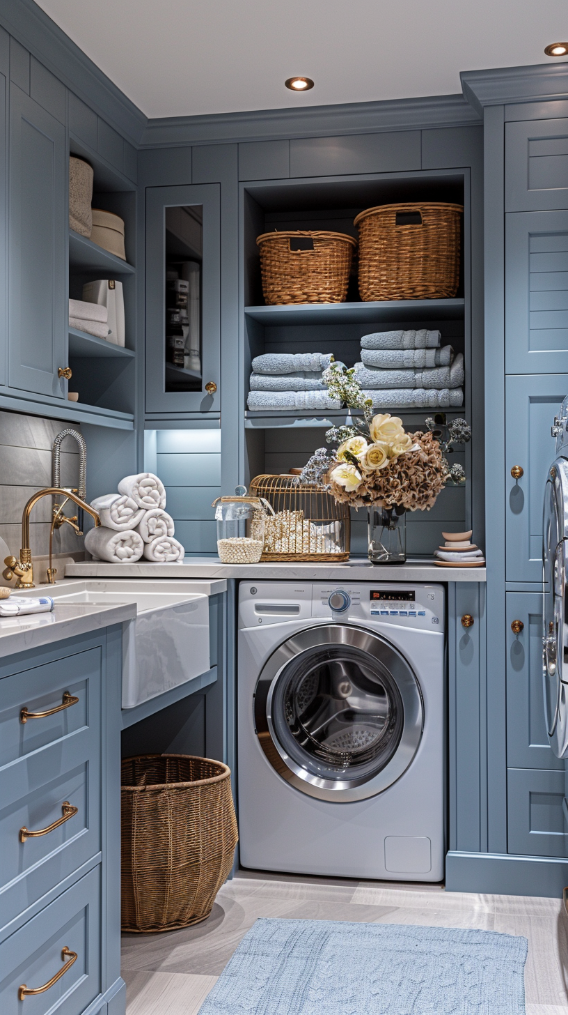 24 Stunning Laundry Room Ideas To Inspire You In 2024 | Blue Laundry ... intended for