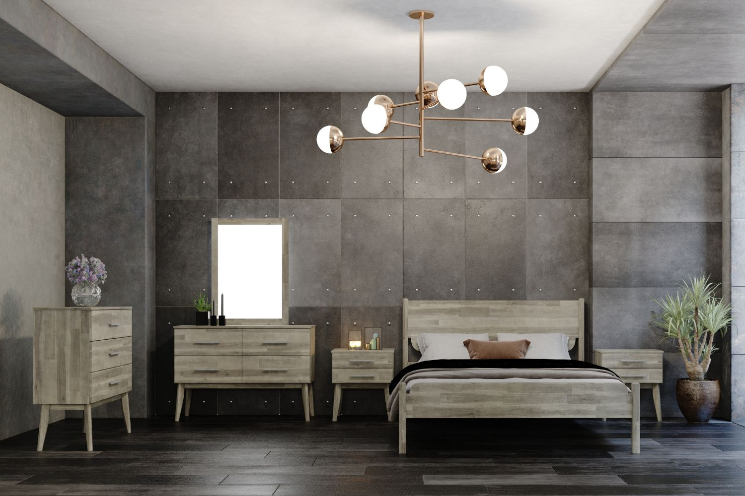Ballina 4Pc/5Pc/6Pc Solid Acacia Wood Bedroom Range In Queen/Super King ... pertaining to