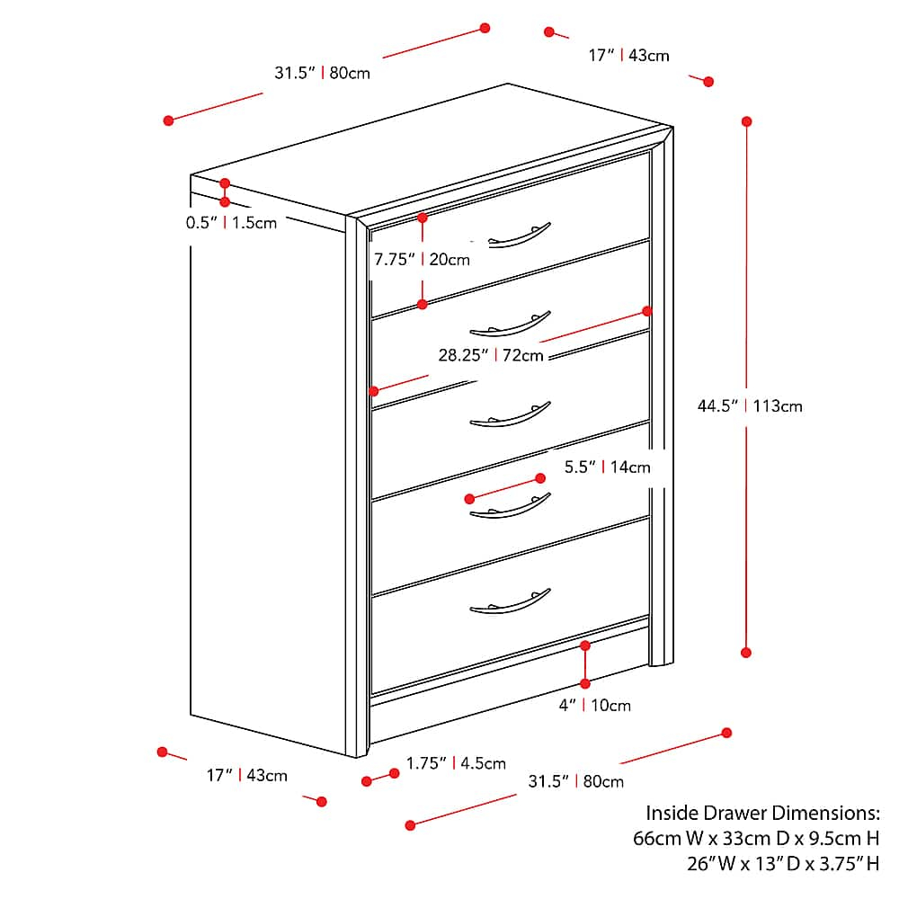 Best Buy: Corliving Newport 5 Drawer Tall Dresser White Washed Oak Npt ... throughout