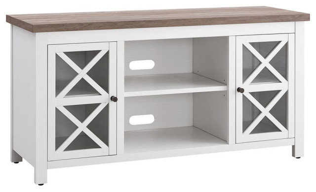 Colton Rectangular Tv Stand For Tv's Up To 55 In White/Gray Oak ... with Choosing the Right TV Stand The Colton Rectangular in Black Explained