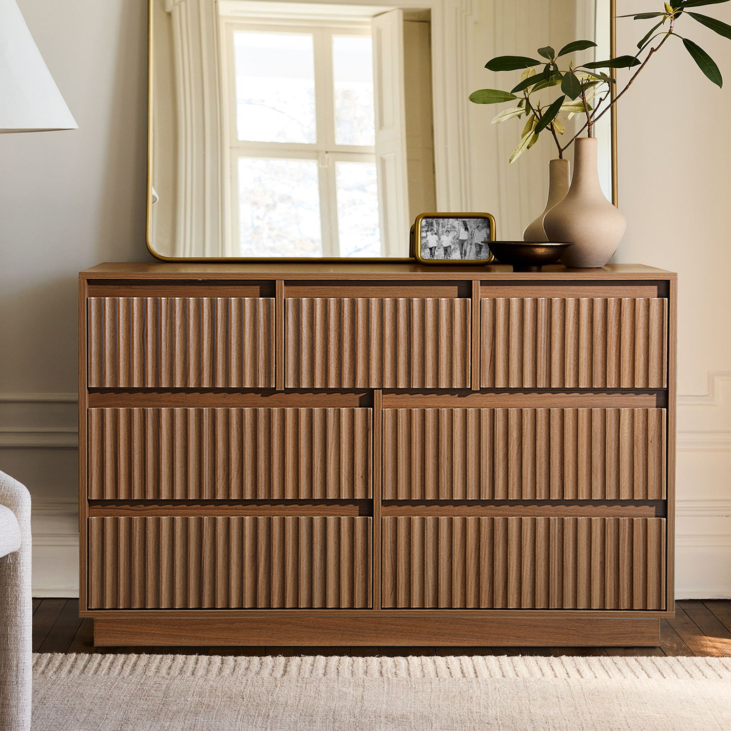 Latitude Run® Hercules 7-Drawer Dresser 47"W Double Dresser With ... intended for Maximizing Storage and Style with the Montauk 7-Drawer Dresser