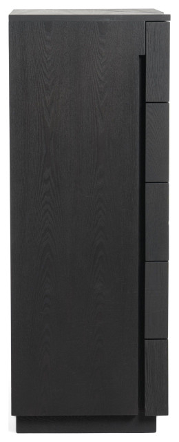 Modrest Aspen Modern Matte Brown Ash And Silver Chest - Contemporary ... with