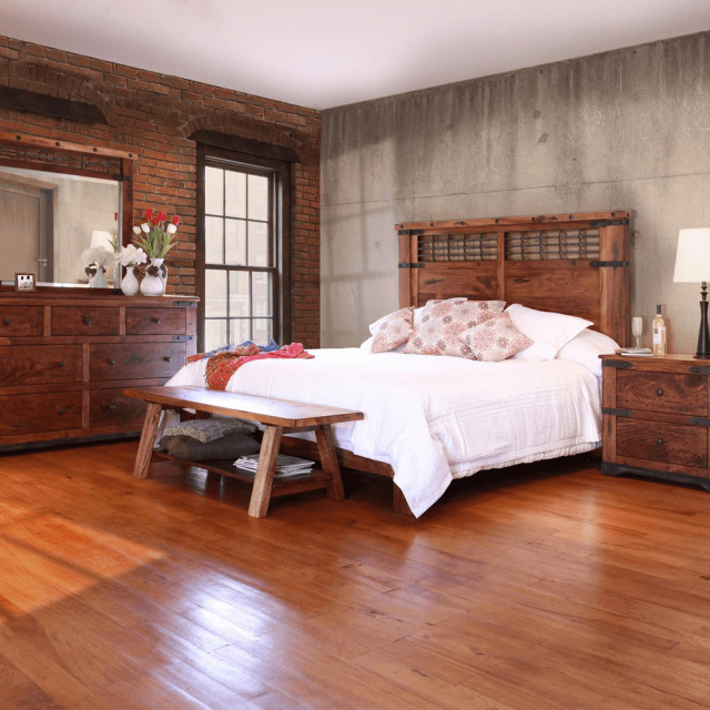 70" Natural Solid Wood Seven Drawer Triple Dresser - Industrial ... inside 70" Natural Solid Wood Seven Drawer Triple Dresser