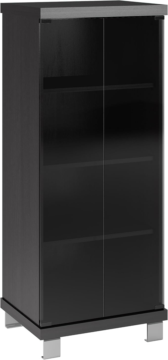 Amazon.com: Sonax C-001-Cht Holland 20-Inch Wide Ravenwood Black Glass ... for Maximizing Media Storage The Holland 71" Extra Wide TV Bench Explained
