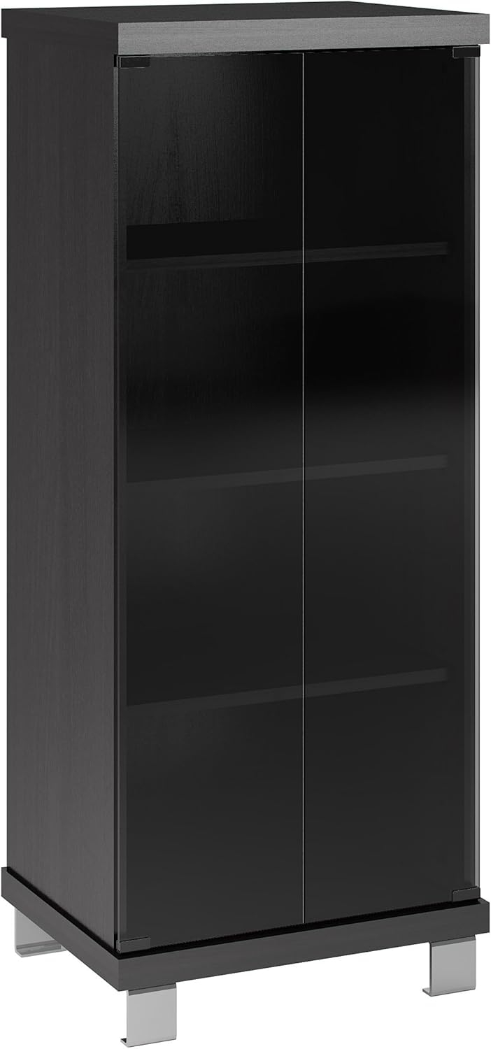 Amazon.com: Sonax C-001-Cht Holland 20-Inch Wide Ravenwood Black Glass ... throughout Holland 71" Extra Wide Tv And Component Bench, Ravenwood Black