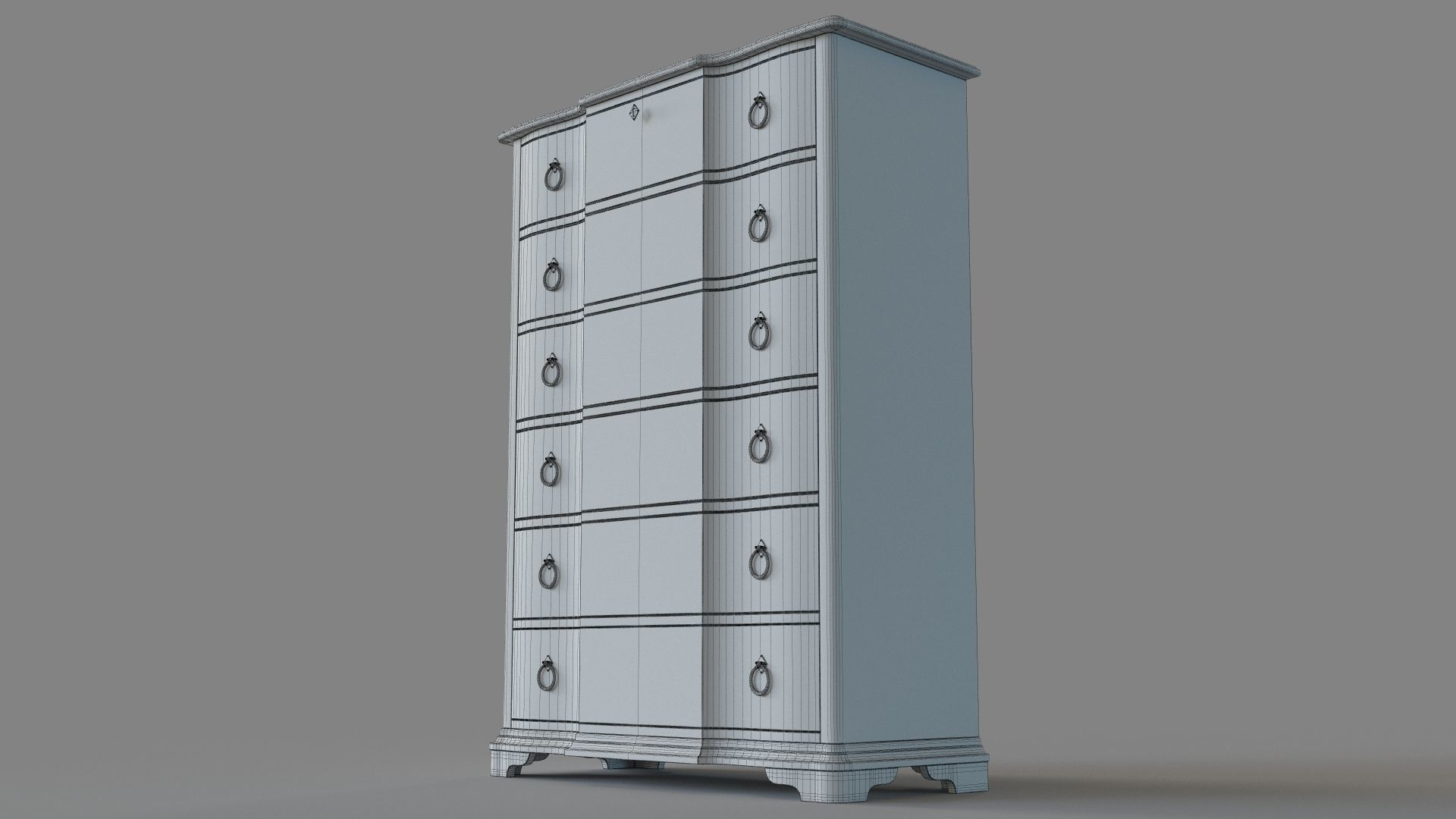 Bedroom Boheme Chimay Six-Drawer Chest 3D Model | Cgtrader with regard to Boheme Chimay 6-Drawer Chest