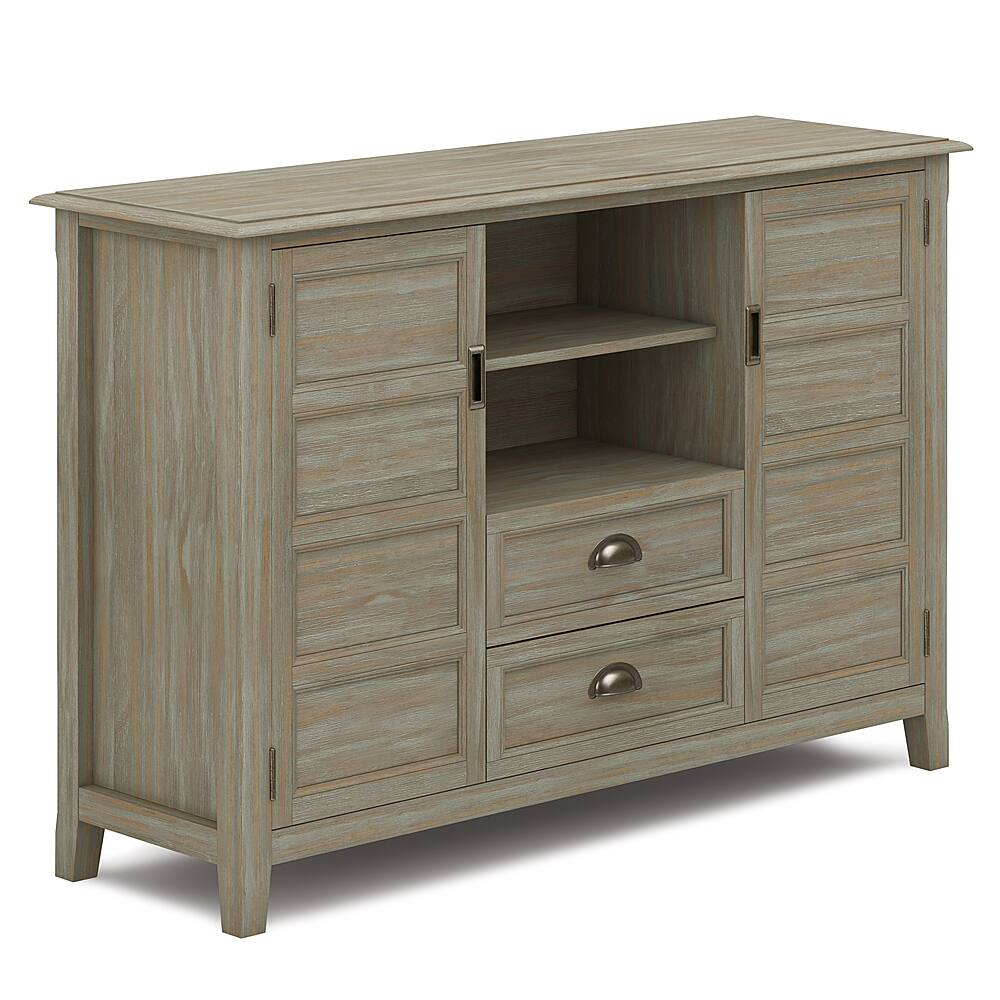 Best Buy: Simpli Home Burlington Solid Wood 54 Inch Wide Transitional ... for Styling Your Amherst TV Stand for a Transitional Aesthetic
