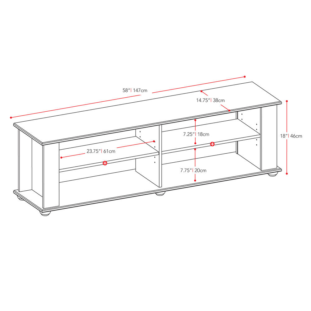 Corliving Fillmore 58" Wide Ravenwood Black Tv / Component Stand regarding Transform Your Living Space With the Fillmore 58" Ravenwood Stand