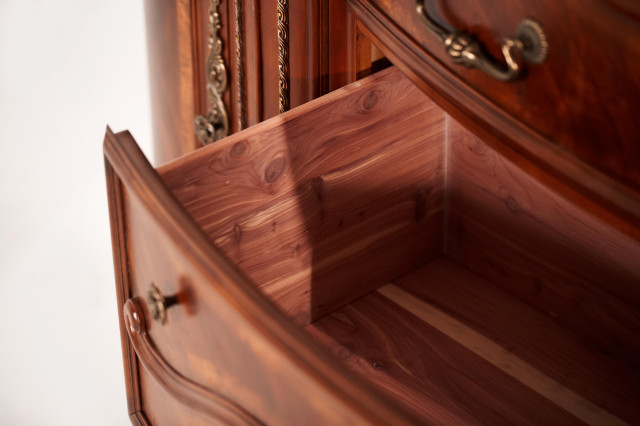 Cortina Dresser And Mirror Set - Honey Walnut - Victorian - Dressers - By Hedgeapple | Houzz intended for Cortina Dresser And Mirror Set - Honey Walnut