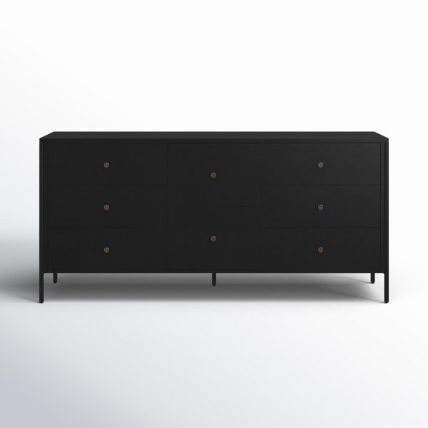 Four Hands Soto 8 Drawer Dresser-Black & Reviews | Perigold for Understanding the timeless appeal of black dressers in modern interiors