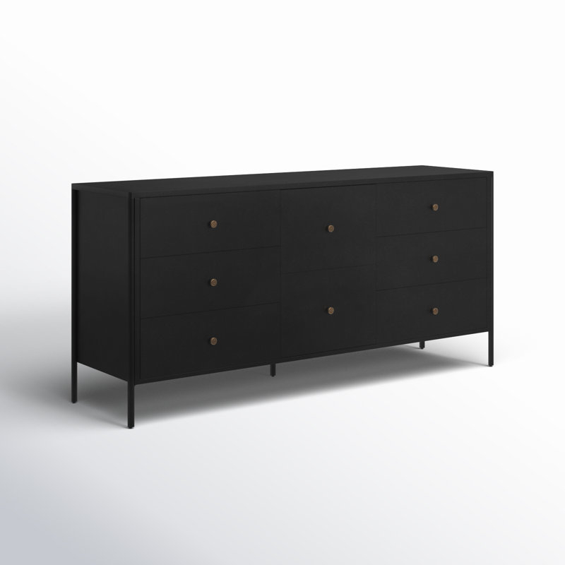 Four Hands Soto 8 Drawer Dresser-Black & Reviews | Perigold throughout Understanding the timeless appeal of black dressers in modern interiors