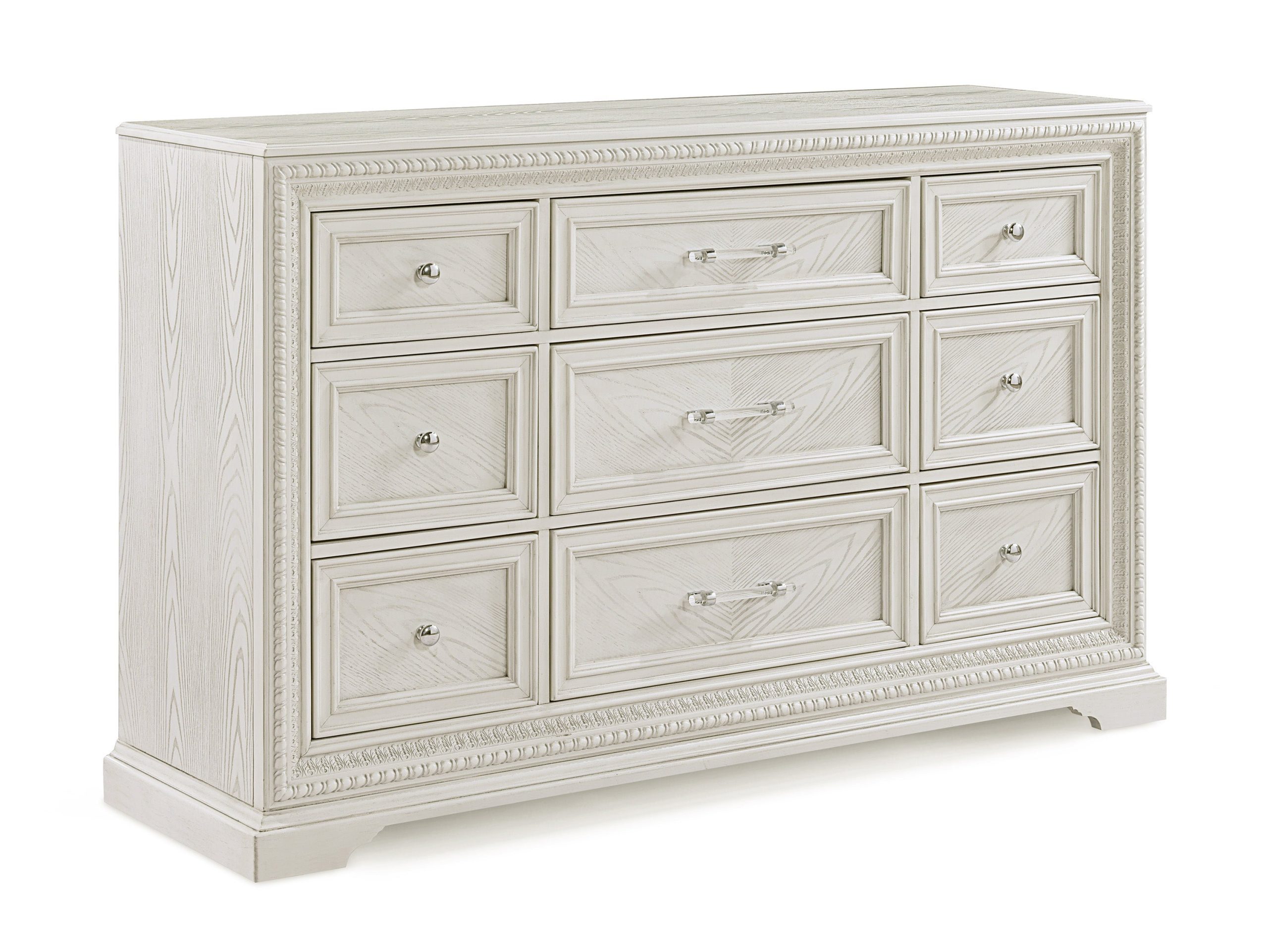 Gracie Oaks Alexandria Whitewash Dresser | Wayfair regarding Hikaru Dresser, White Wash