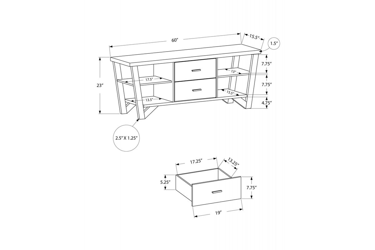 Grey & Black 2-Drawer Tv Stand At Gardner-White in Durability Meets Design The Reid Industrial TV Stand Oak Black 2-Drawer Explained
