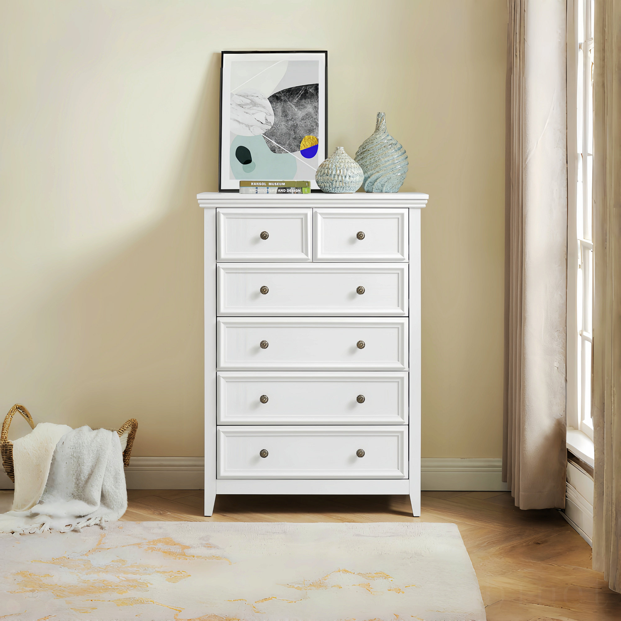 Lark Manorâ„¢ Modern 6 Drawers Dresser 6 Drawers Cabinet | Wayfair in 6 Drawers Cabinet