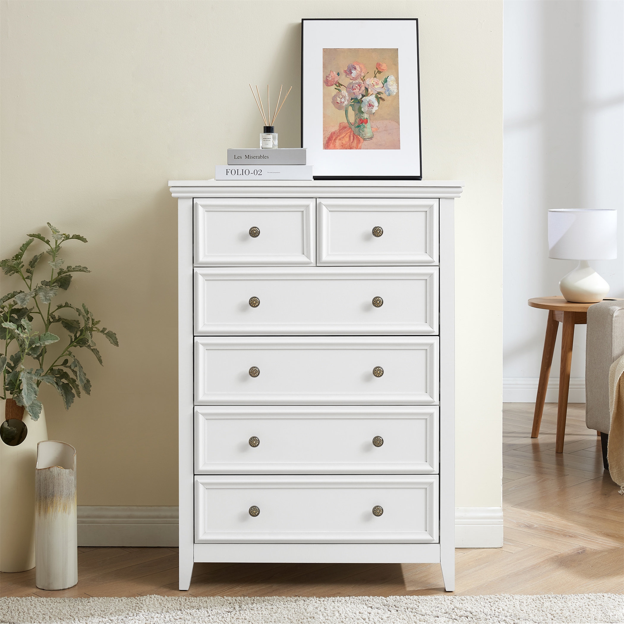 Lark Manorâ„¢ Modern 6 Drawers Dresser 6 Drawers Cabinet,Chest Of Drawers ... regarding 6 Drawers Cabinet