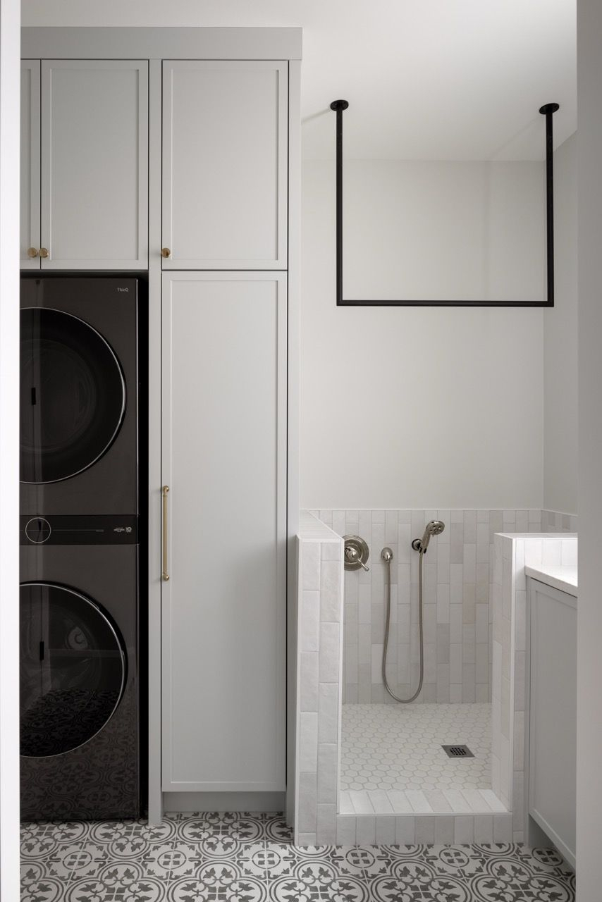 Laundry Room With Dog Wash In 2025 | Laundry Room Layouts, Modern ... inside Room Of The Day: Laundry Room Goes To The Dogs