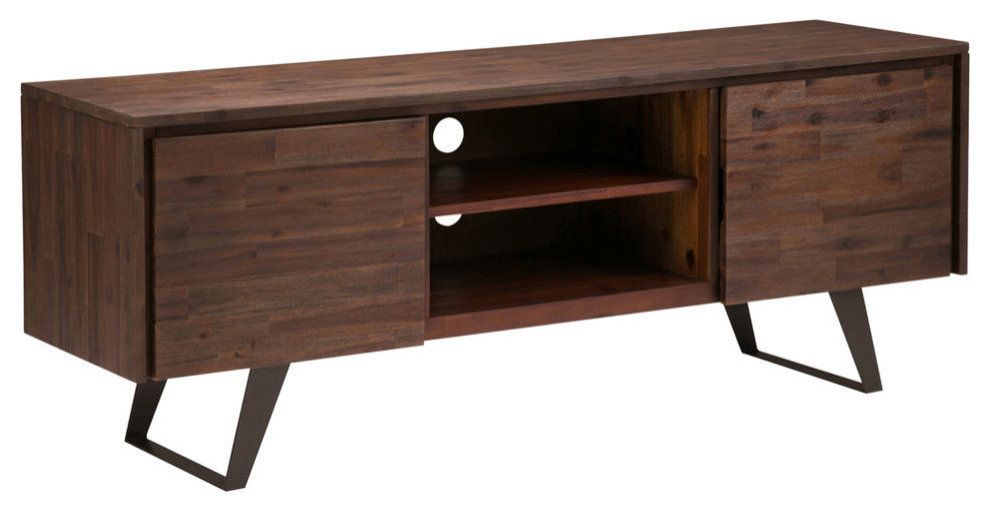 Lowry Solid Acacia Wood Tv Media Stand For Tvs Up To 70 Inches ... pertaining to Lowry Solid Acacia Wood Tv Media Stand For Tvs Up To 70 Inches, White