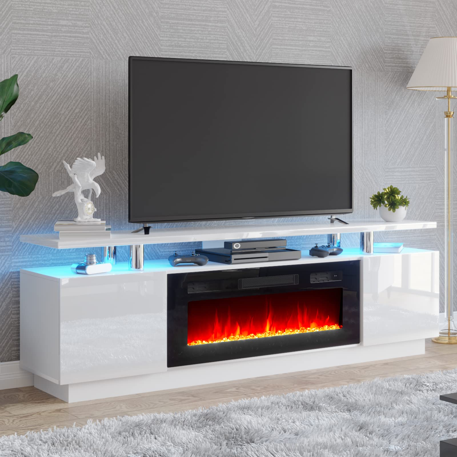Modern Fireplace And Tv intended for Creating Cohesion with Entertainment Centers in Modern Interiors