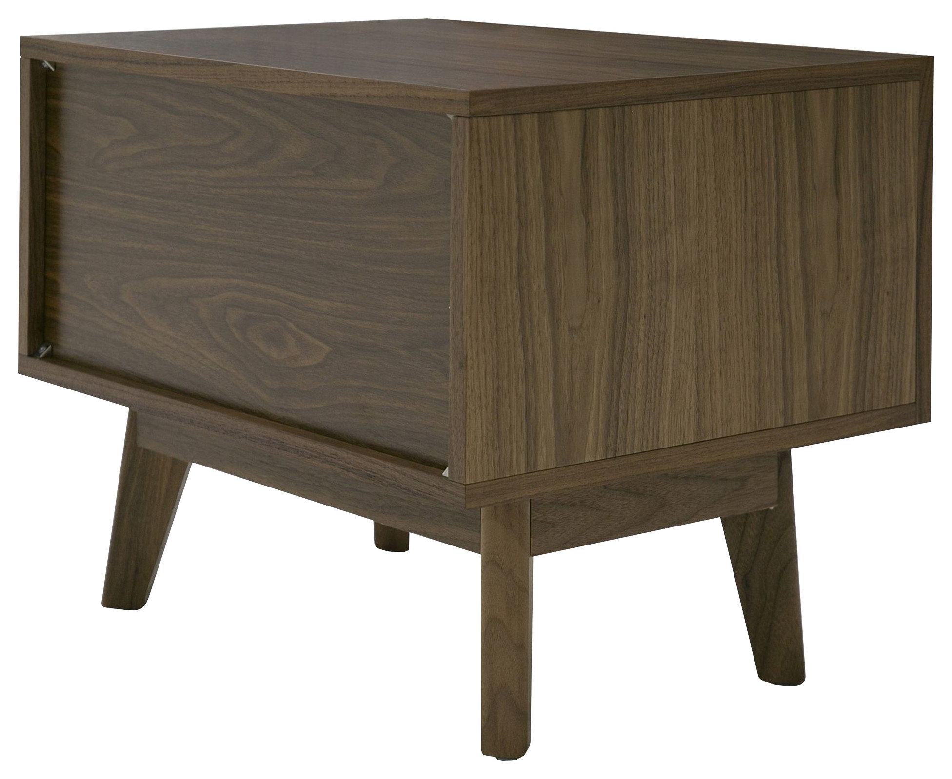 Modrest Abelard Mid-Century Walnut Nightstand - Midcentury ... with regard to The Artisan Behind the Abelard Walnut Dresser A Closer Look