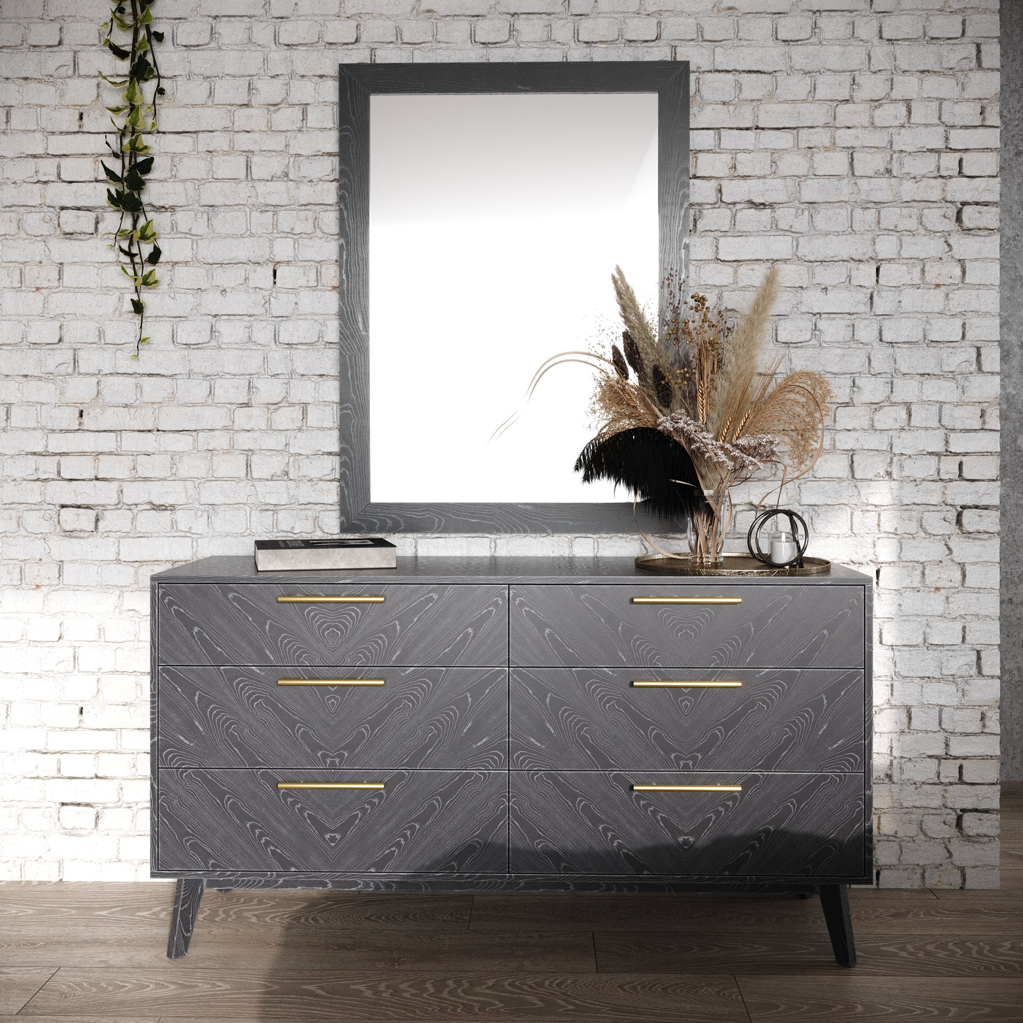 Modrest Diana - Modern Grey Ash Dresser | Atlas Furniture Imports for Modrest Diana Modern Grey Ash Dresser