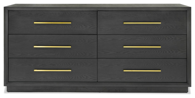 Modrest Manhattan Contemporary Gray And Gold Dresser - Transitional ... regarding Modrest Manhattan Contemporary Gray And Gold Dresser